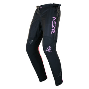 rizen TACHYON PRO MK 2 BMX PANTS - BLACK/BABY PINK - front left view