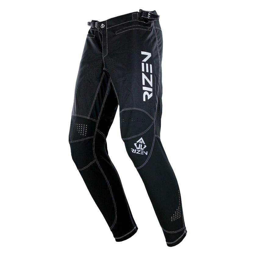 rizen TACHYON PRO MK 2 BMX PANTS - BLACK/WHITE RS - front left view