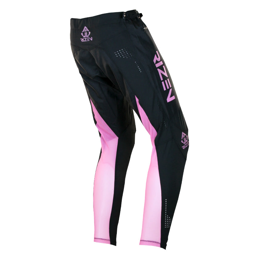 rizen TACHYON PRO MK 2 BMX PANTS - BLACK/BABY PINK - front left view