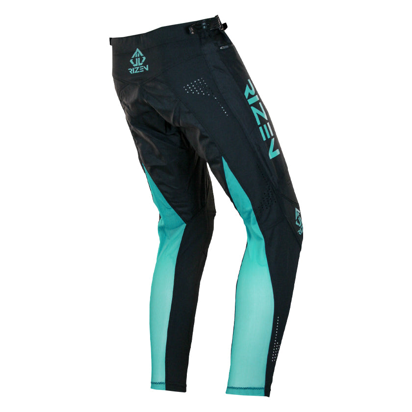 rizen TACHYON PRO MK 2 BMX PANTS - BLACK/TEAL - front left view
