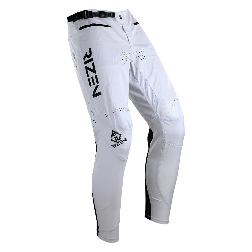 rizen TACHYON PRO MK 2 BMX PANTS - WHITE/BLACK - front RIGHT view