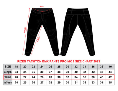 TACHYON PRO MK 2 BMX PANTS - WHITE/BLACK
