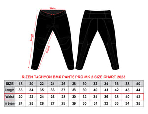 TACHYON PRO MK 2 BMX PANTS  - BLACK/LIGHT BLUE