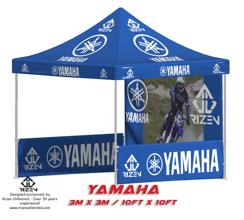 Yamaha custom tent gazebo, rizen custom tents, rizen custom gazebo, rizen custom ezy pop-up, custom tents, large custom tents, 