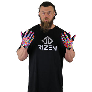 Rizen, rizen unlimited, gloves, bmx gloves, mtb gloves, mx gloves, motocross gloves, Performance BMX Gloves, Custom BMX Gloves, Rizen Riot Series Gloves, Limited Edition BMX Gloves, sprinkles bmx gloves