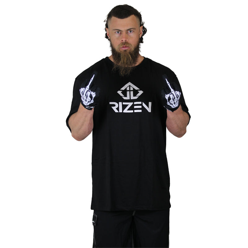 Rizen, rizen unlimited, gloves, bmx gloves, mtb gloves, mx gloves, motocross gloves, Performance BMX Gloves, Custom BMX Gloves, Rizen Riot Series Gloves, Limited Edition BMX Gloves, Skeleton Flip The Bird  bmx gloves