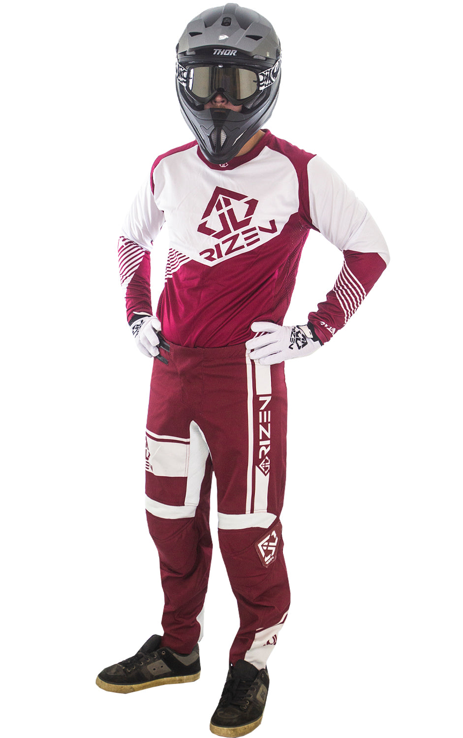 FORCE BIKE - MARONE/WHITE