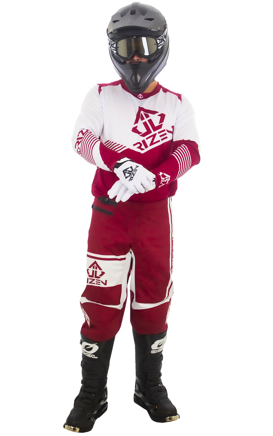 FORCE MOTO - MARONE/WHITE