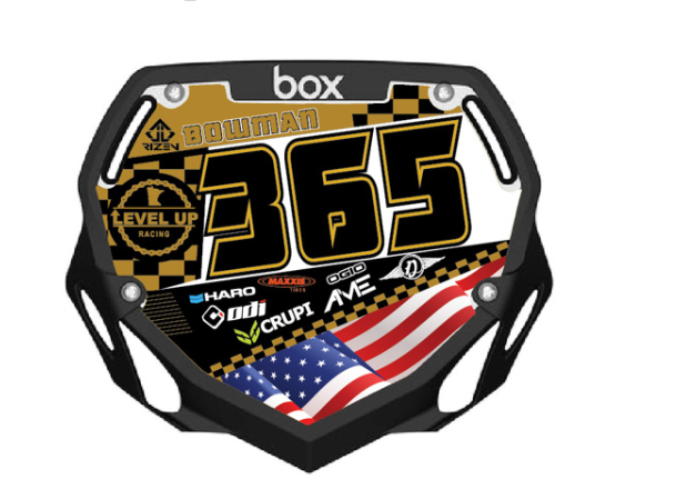 CUSTOM BMX PLATE INSERT STICKERS - DECALS front view